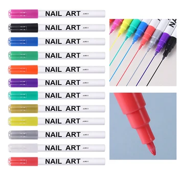1 buc Nail Art Pictura Desen Stilou Perie Colorat Graffiti Linie Fină DIY Design Manichiura Instrument