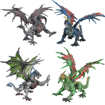 4 Stiluri de Vest Dragon Ptero Saurs Acțiune Figura Juguetes Papusa Jucării Simulat Dinozaur Model de Masina de Decor Acasă Jucării pentru Băiat