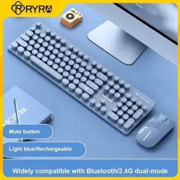 RYRA Reîncărcabilă Tastatură fără Fir Și Mouse-Set Bluetooth Dual-mode a Dezactiva Tastatura Laptop Pentru Tableta Android IOS Iphone IPad
