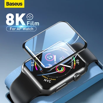 Baseus 2 buc Sticla de Film Pentru Apple Watch 4/5/6/7/SE Screen Protector Film 40/41/44/45mm Full-acoperire de Protecție de Film
