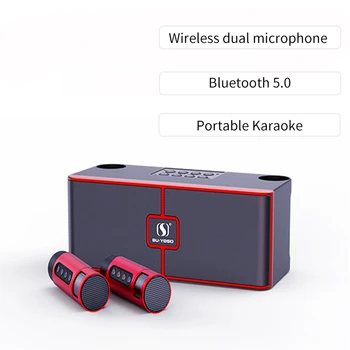 Karaoke wireless bluetooth speaker microfon wireless de acasă KTV în aer liber audio portabil USB card bluetooth player