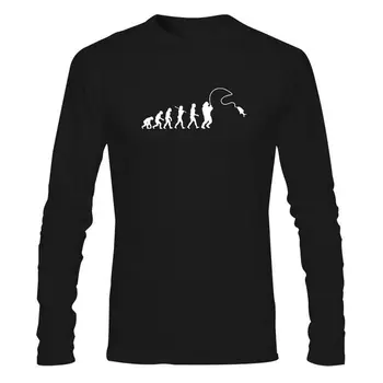 Omul Îmbrăcăminte Nouă Evoluție Fishinger Tricou Bărbați Vară Pește Glumă Pescar De Crap Tricouri 31 De Culori Din Bumbac Cu Maneci Scurte Amuzante