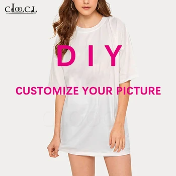 CLOOCL Personalizate DIY T-shirt pentru Femei, tipar Digital 3D Moda Femei T Shirt DIY Topuri Casual Picătură de Transport maritim