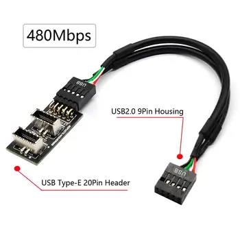 Chenyang Dual USB 3.1 Tip-Tasta E-Un Panou Frontal Soclu USB 2.0 9Pin Placa de baza Antet de Extensie Adaptor cu Cablu 9Pin