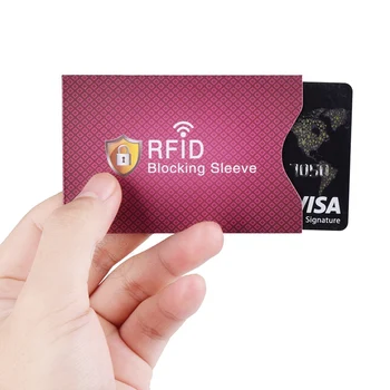 5pcs Anti-Furt Blocare RFID Maneca Folie de Aluminiu de Credit Card Bancar Titular Protector Anti-Scanare NFC Semnal Portofel