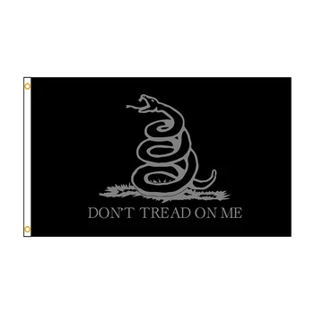 FLAGLAND 90x150cm 3X5 Ft Libertate sau Moarte Negru Gri benzii de Rulare Petrecere de Ceai Rattle Snake Gadsden Pavilion