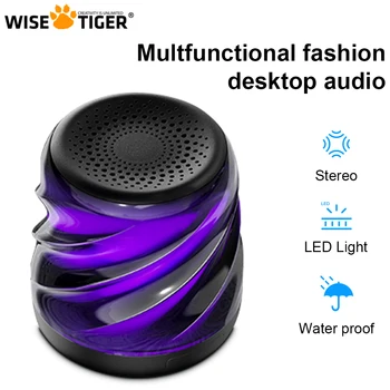 WISETIGER Mini Difuzor Bluetooth Portabil Impermeabil Difuzor de Lumină LED-uri Desktop Audio Wireless Audio Auto în aer liber Camping Difuzor