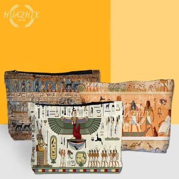 Egiptene Cosmetice Caz pentru Copii în Caz Creion Femei Egipt Faraon Anubis articole de Toaletă Sac Geantă de mână de Mici Cosmetice Organizator Geantă