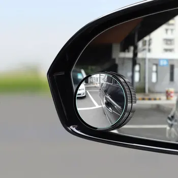 2PC ventuza Auto Convex Blind Spot Mirror HD 360 de Grade Unghi Larg Reglabil Retrovizoare Auxiliare Suplimentare Oglindă Rotundă Accessori